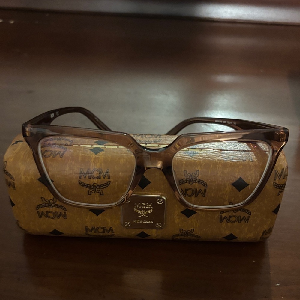 MCM Brown Eyeglasses with Logo Case
